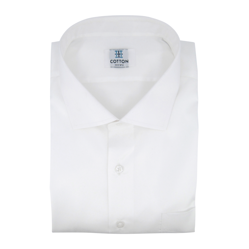 Chemise homme Twill Uni Blanc