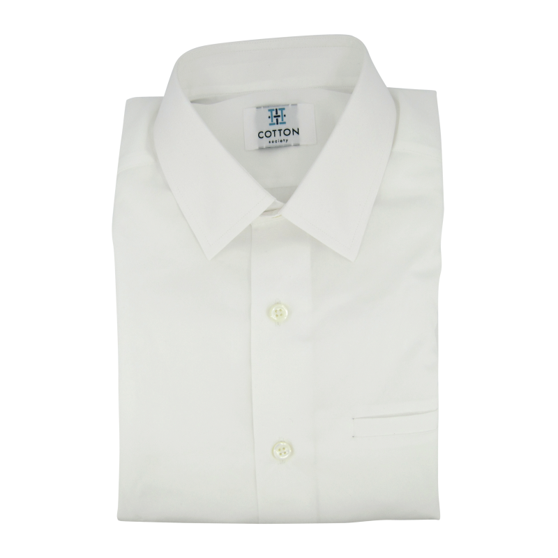 Chemise homme Popeline Uni Blanc