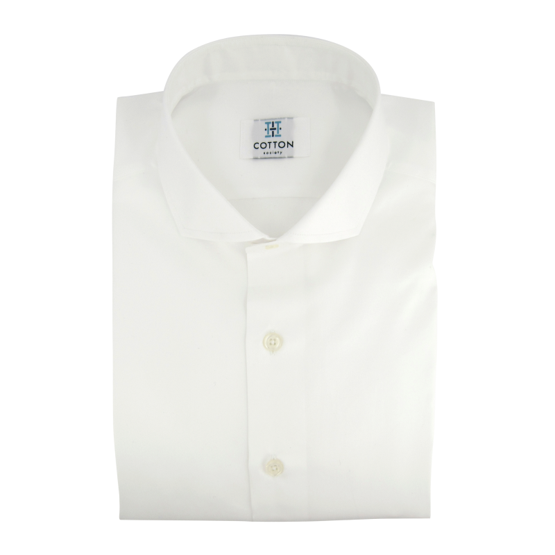 Chemise homme Twill Uni Blanc