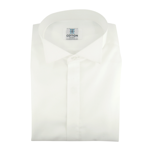Chemise homme Popeline Uni Blanc