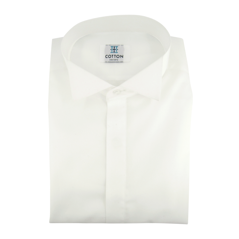 Chemise homme Popeline Uni Blanc