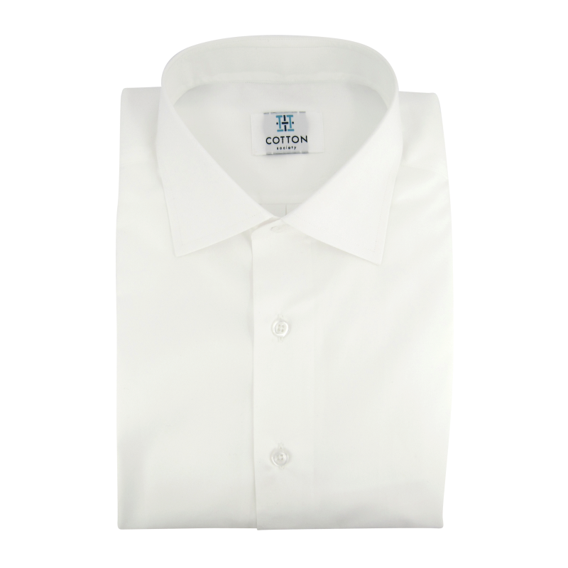 Chemise homme Popeline Uni Blanc