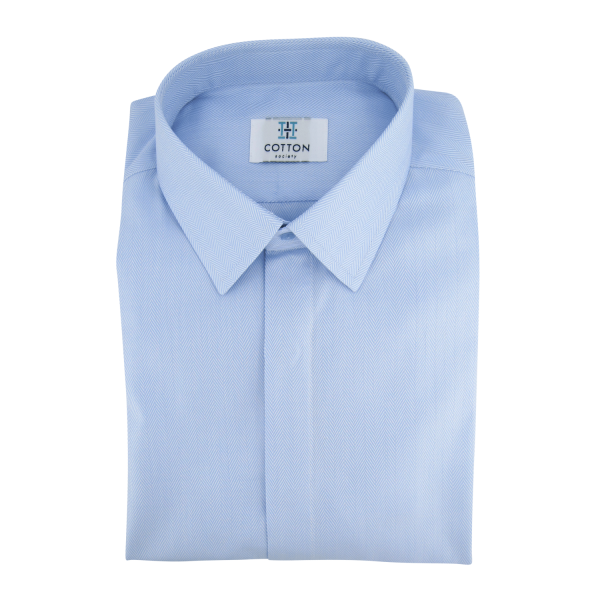Chemise homme Chevrons Uni Bleu