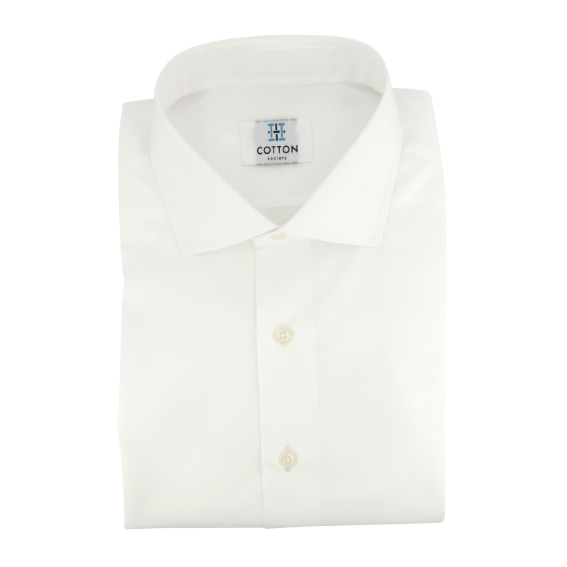 Chemise homme Popeline Uni Blanc