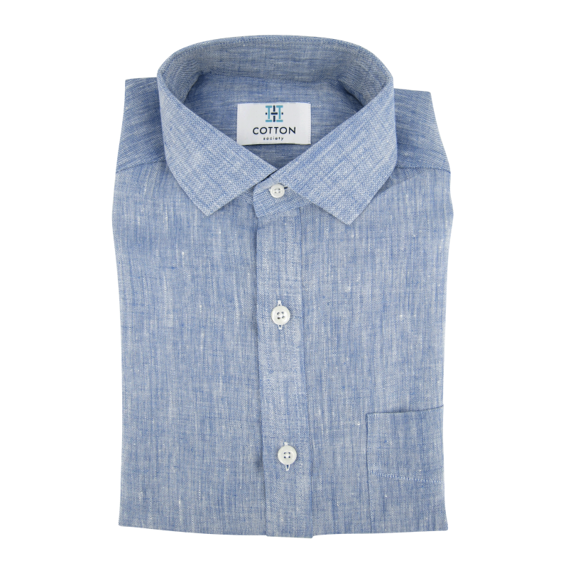 Chemise homme Chambray Uni Bleu
