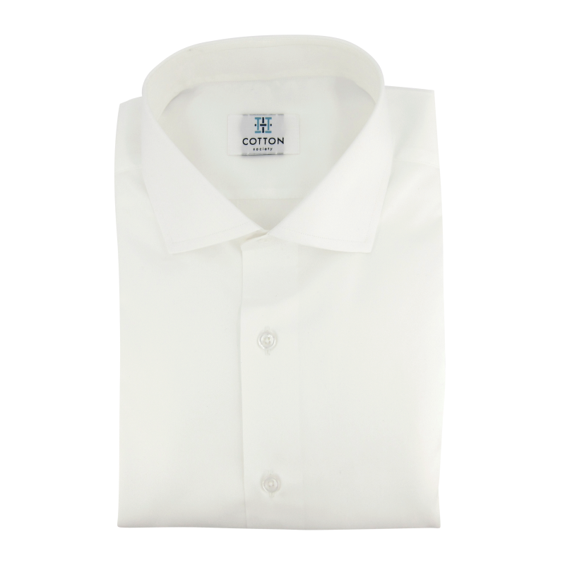 Chemise homme Twill Uni Blanc
