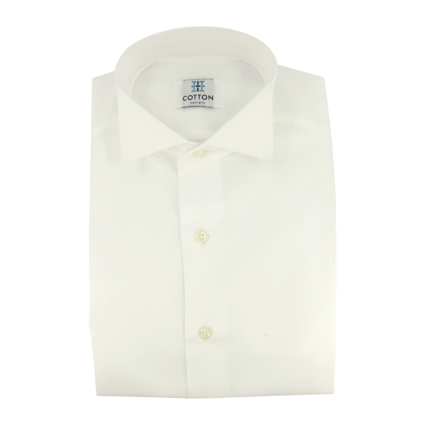 Chemise homme Popeline Uni Blanc