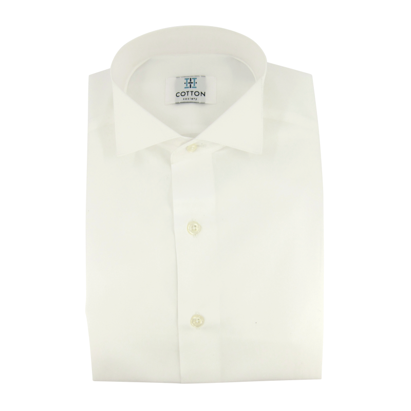 Chemise homme Popeline Uni Blanc