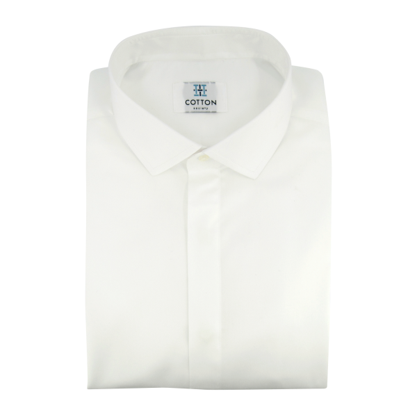 Chemise homme Twill Uni Blanc