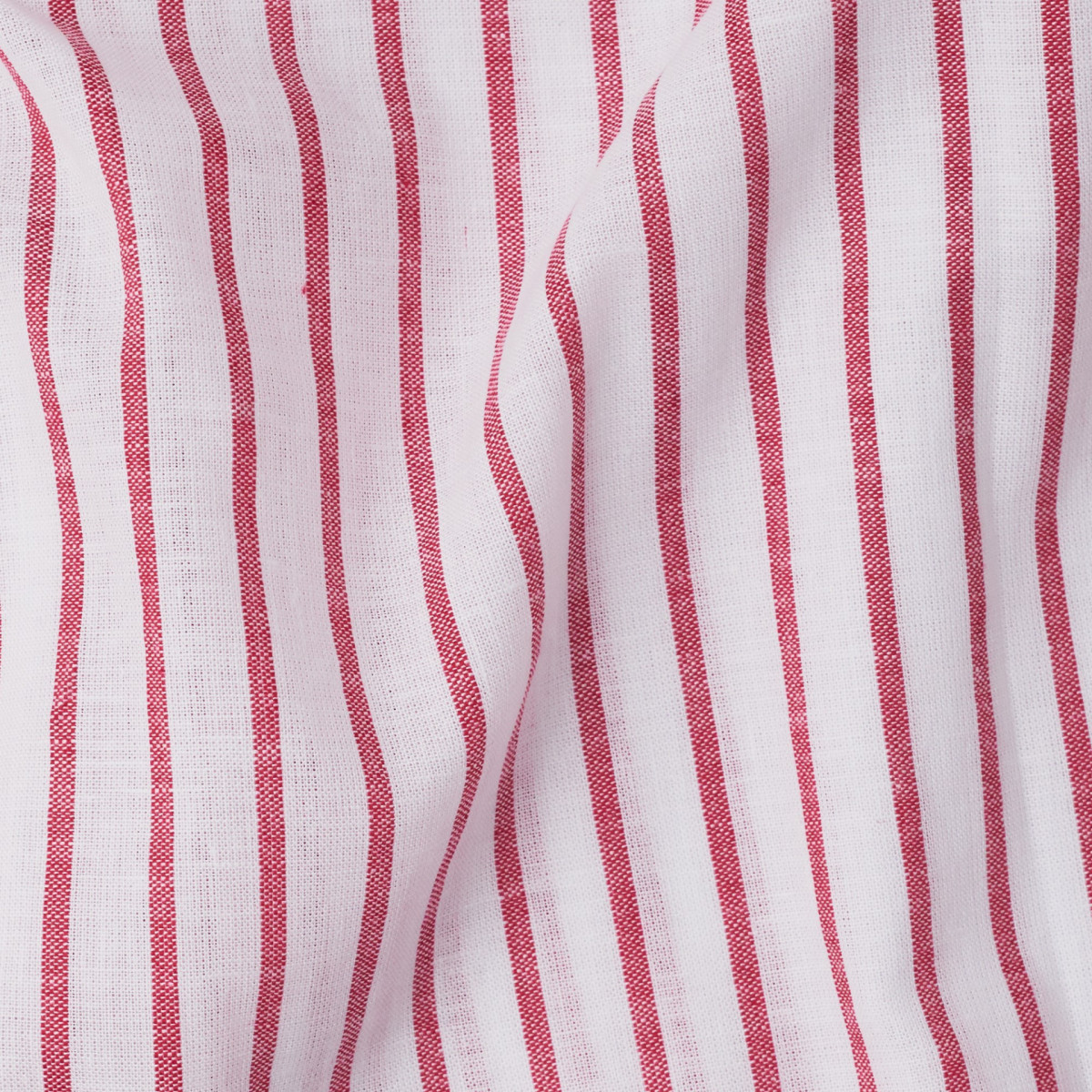 Chemise homme Lin Coton Rayé Rouge