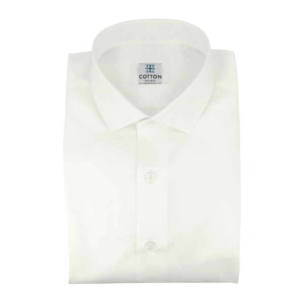 Chemise homme Popeline Uni Blanc