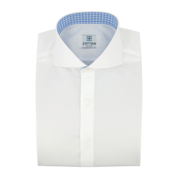 Chemise homme Twill Uni Blanc