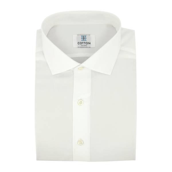 Chemise homme Popeline Uni Blanc