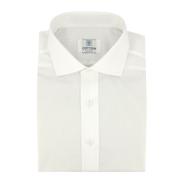 Chemise homme Popeline Uni Blanc