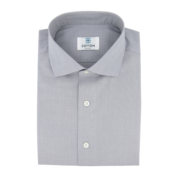 Chemise homme Popeline Uni Gris