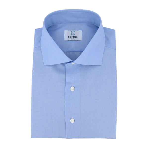 Chemise homme Popeline Uni Bleu