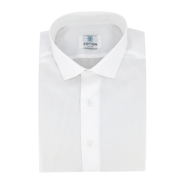 Chemise homme Popeline Uni Blanc