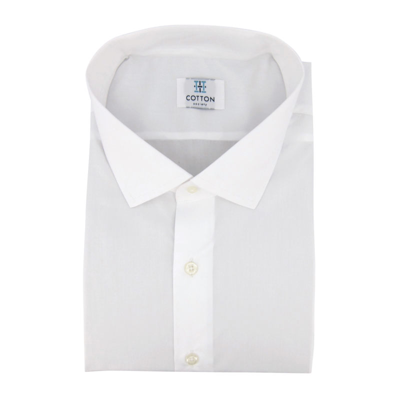 Chemise homme Popeline Uni Blanc