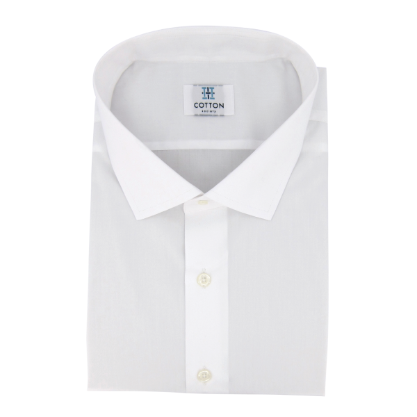 Chemise homme Popeline Uni Blanc