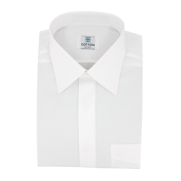 Chemise homme Popeline Uni Blanc