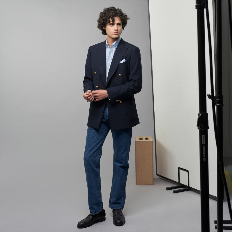 Chemise Oxford Rayé Bleu Ciel et Blanc