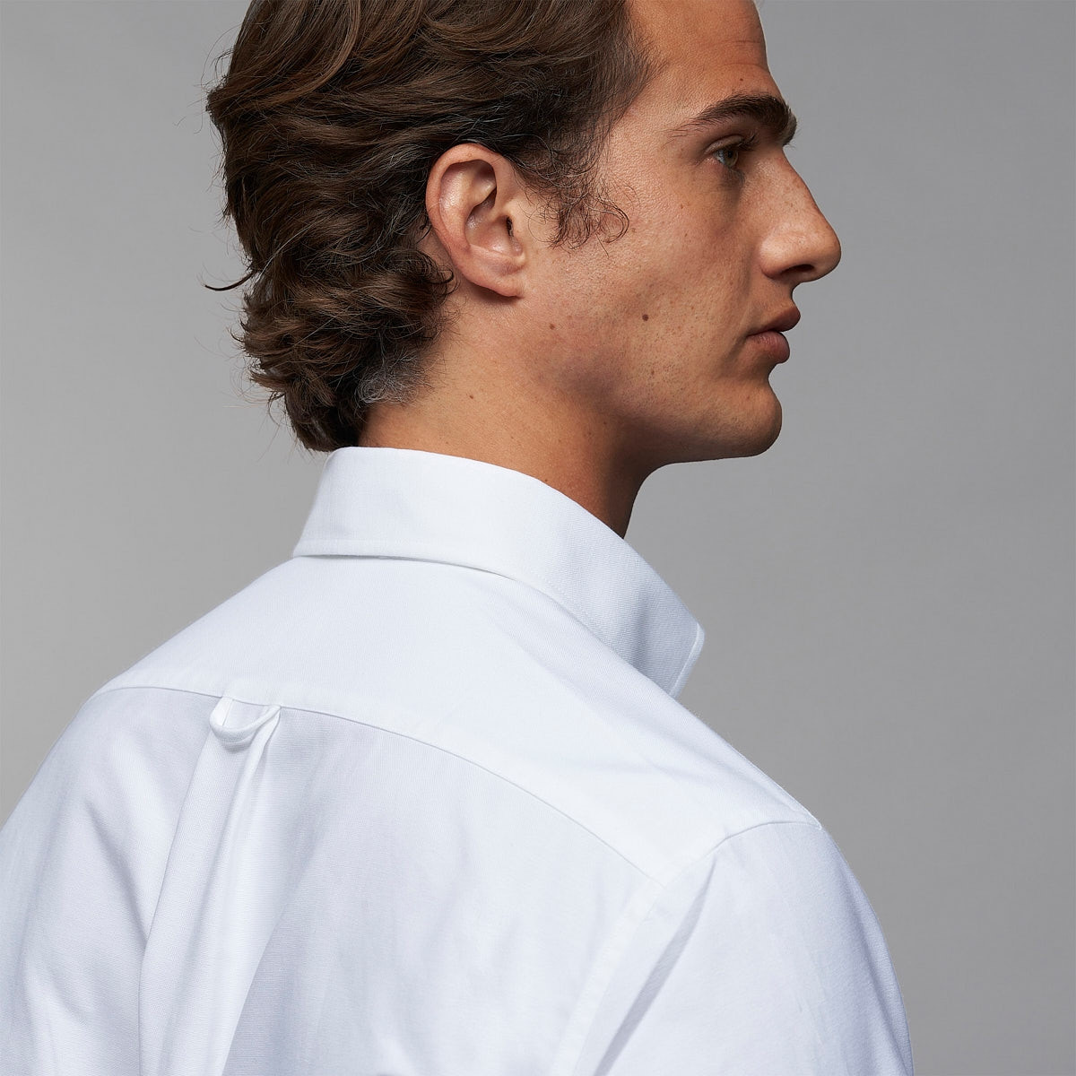 Chemise Oxford Uni Blanc