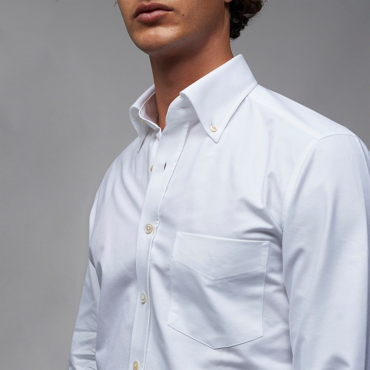 Chemise Oxford Uni Blanc
