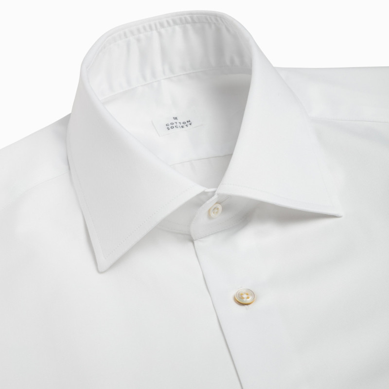 Chemise Twill Uni Blanc
