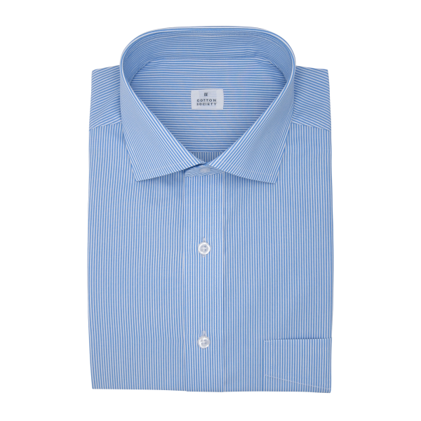 Chemise homme Popeline Rayé Bleu