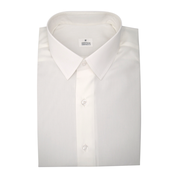 Chemise homme Popeline Uni Blanc et Cassé