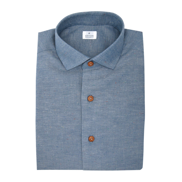 Chemise homme Chambray Uni Bleu