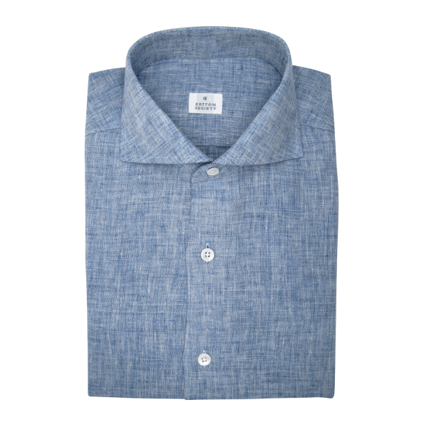 Chemise homme Chambray Uni Bleu