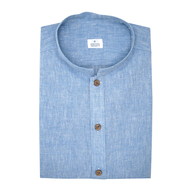 Chemise homme Chambray Uni Bleu