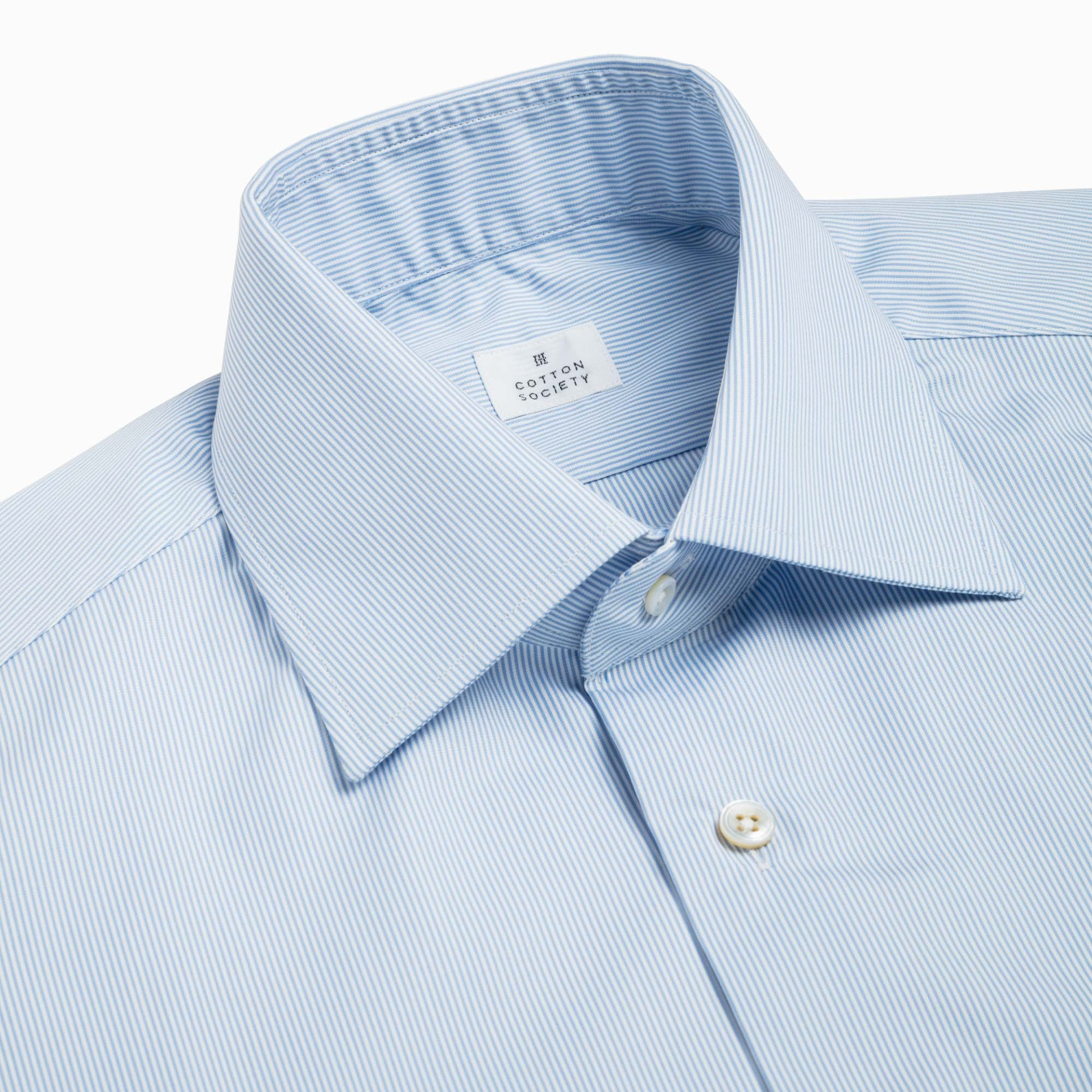 Chemise Popeline Rayée Bleue