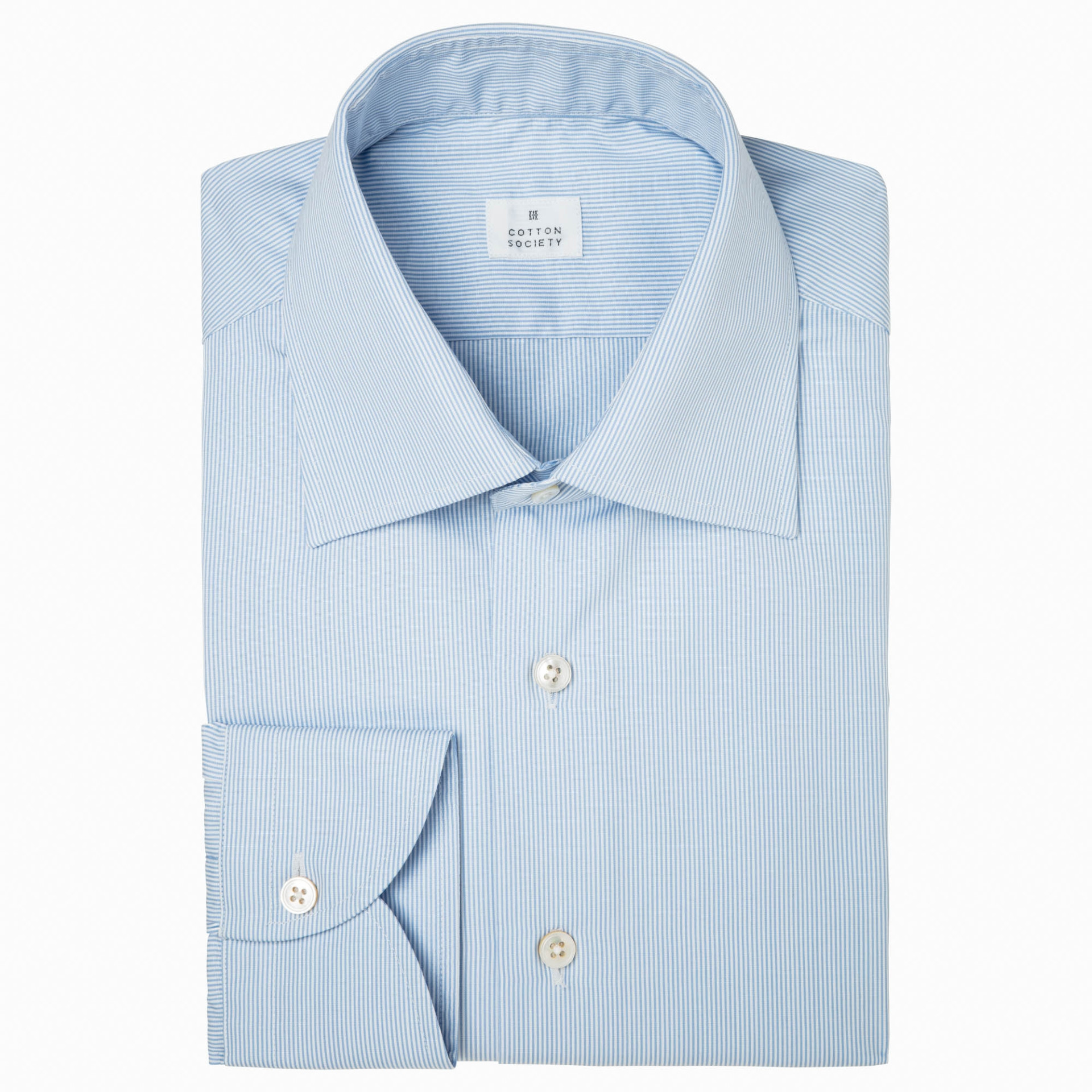 Chemise Popeline Rayée Bleue