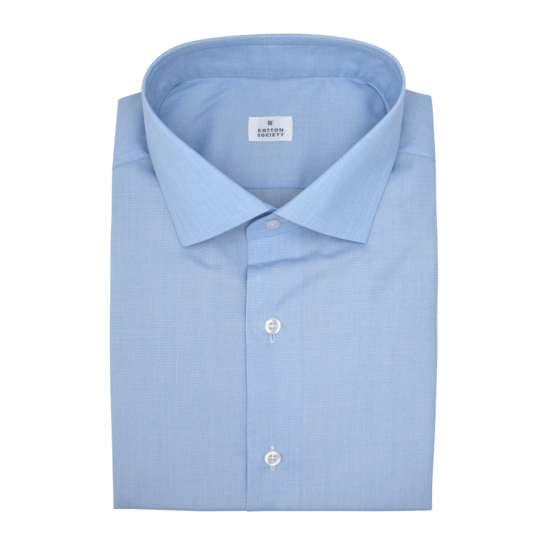 Chemise homme Popeline Uni Bleu
