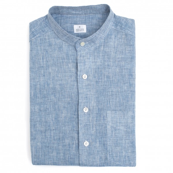 Chemise homme Chambray Uni Bleu