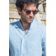 Chemise homme Chambray Uni Bleu