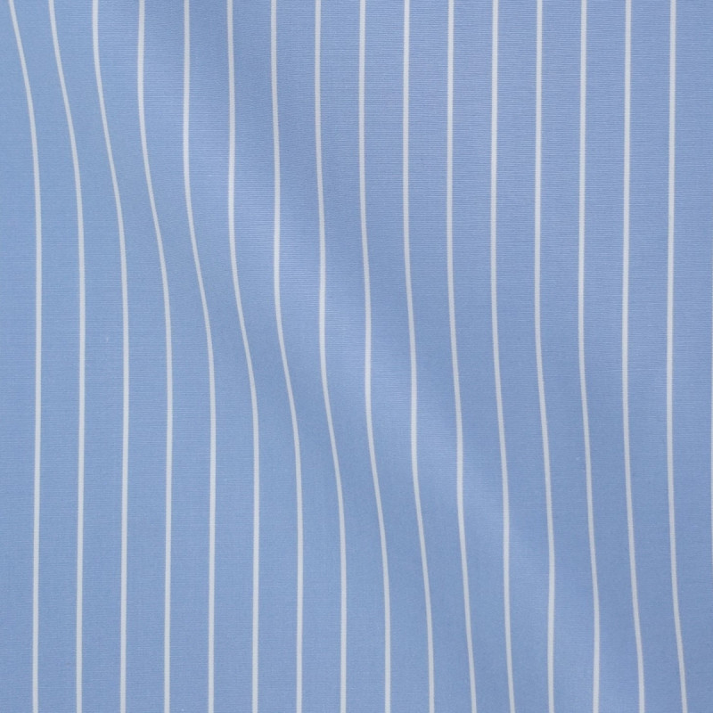 Chemise Popeline Rayée Bleue