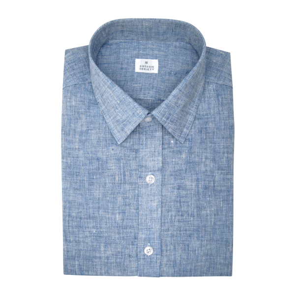 Chemise homme Chambray Uni Bleu