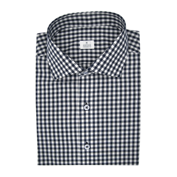 Chemise homme Popeline Carreaux Bleu