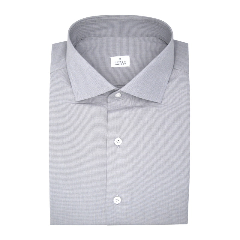 Chemise homme Popeline Uni Gris