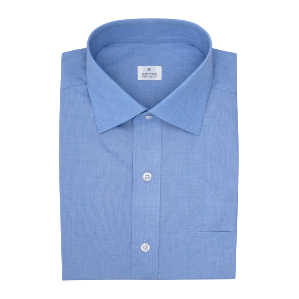 Chemise homme Popeline Uni Bleu