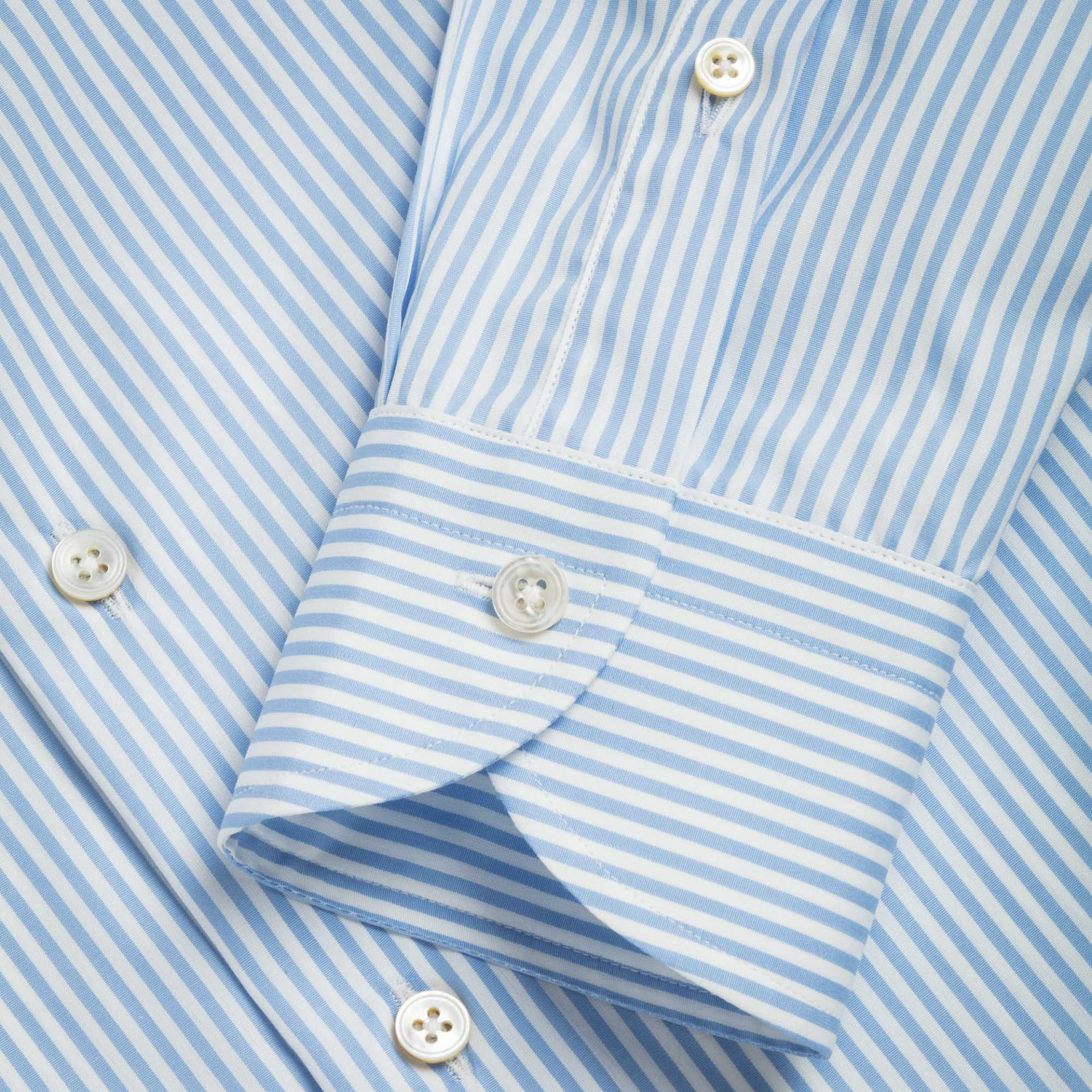 Chemise Popeline Rayée Bleue