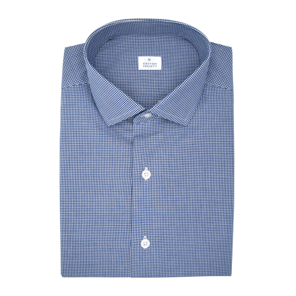 Chemise homme Popeline Carreaux Bleu