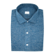 Chemise homme Flannelle Faux uni Bleu