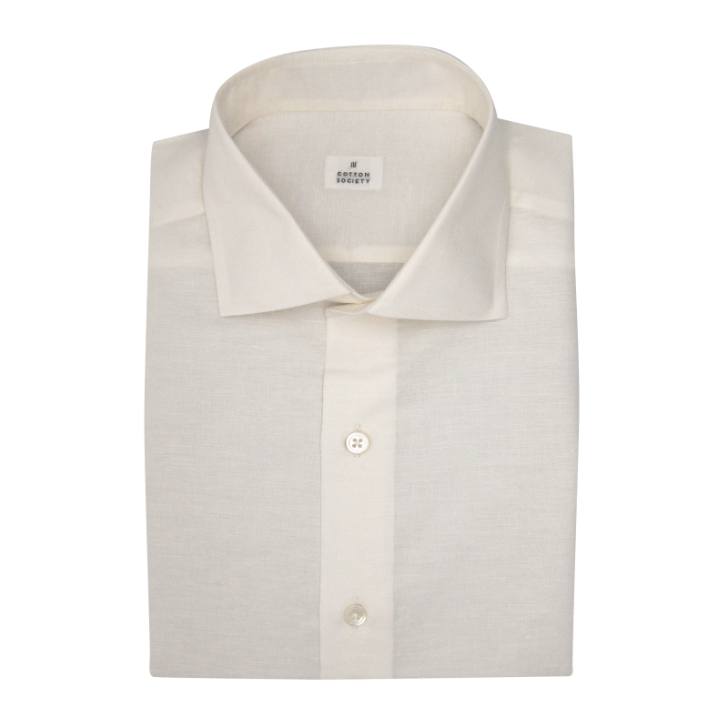 Chemise homme Chambray Uni Blanc Cassé