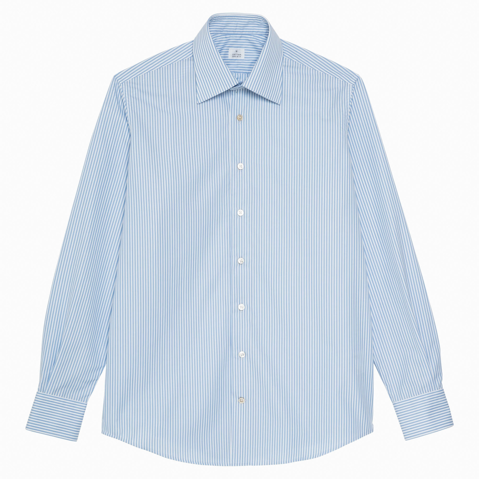 Chemise Popeline Rayée Bleue