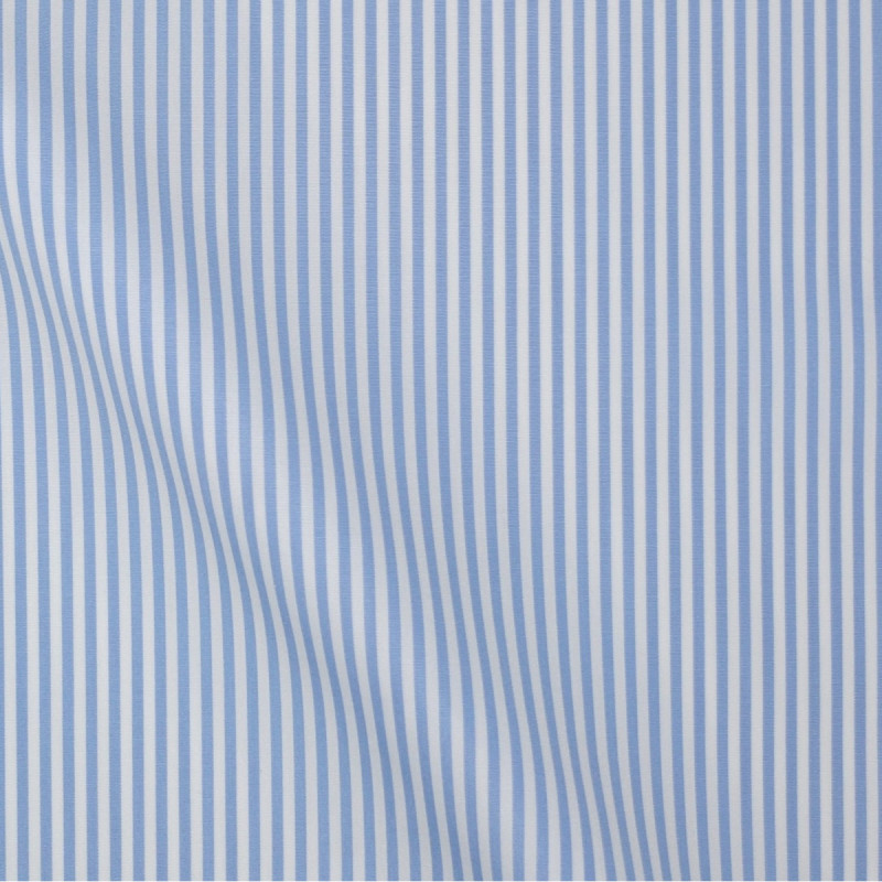 Chemise Popeline Rayée Bleue