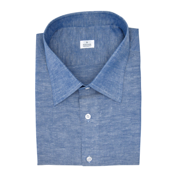 Chemise homme Chambray Japonais Uni Bleu